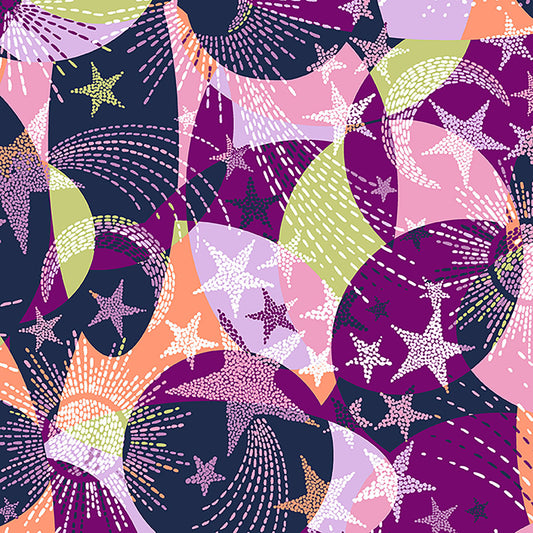 Star Bright Med Couture Print V Neck Scrub Top MC632 SARB