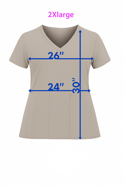 Tie Dye Butterflies Medichic Print V Neck Scrub Top MC4512 - 43