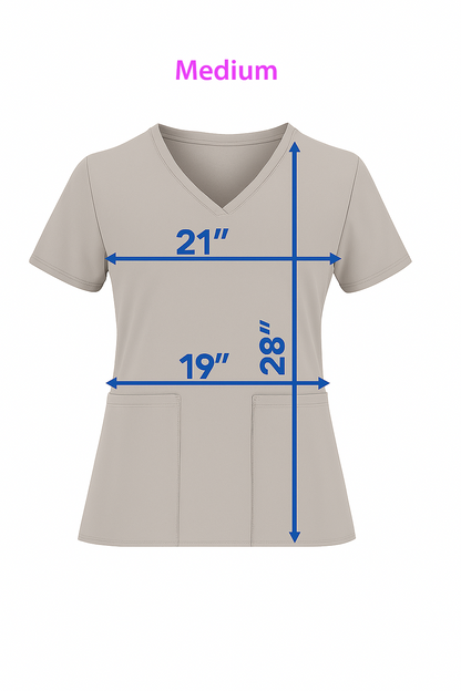 Tie Dye Butterflies Medichic Print V Neck Scrub Top MC4512 - 43