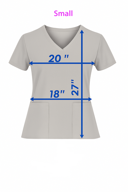 Tie Dye Butterflies Medichic Print V Neck Scrub Top MC4512 - 43