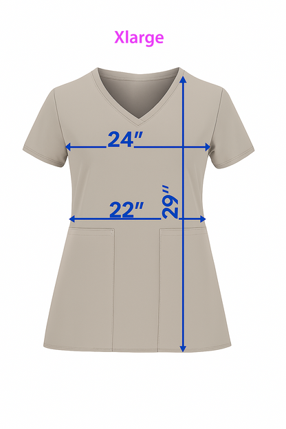 Tie Dye Butterflies Medichic Print V Neck Scrub Top MC4512 - 43