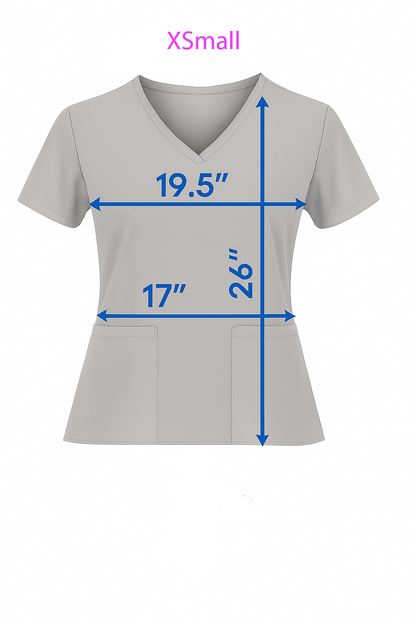 Tie Dye Butterflies Medichic Print V Neck Scrub Top MC4512 - 43