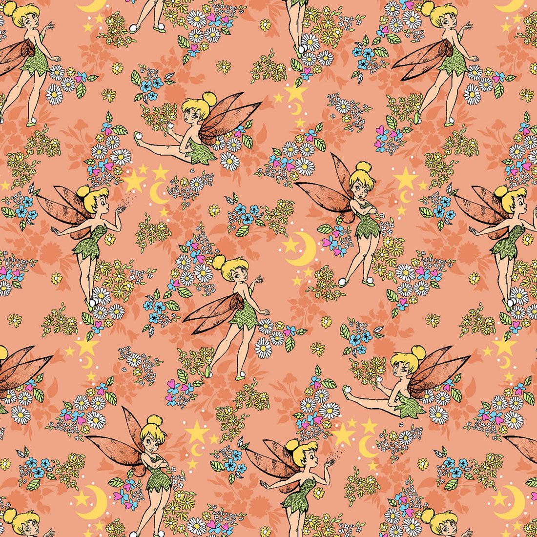 Tinker Bell Tooniforms Licensed Disney Peter Pan V Neck Scrub Top TF796 TBXP