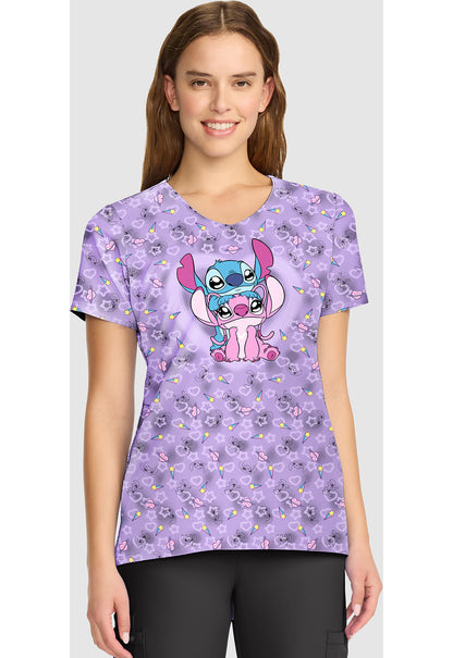 Lilo and Stitch Cherokee Tooniforms Disney V Neck Scrub Top TF626 LHVH