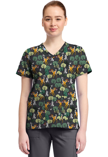 Bambi Tooniforms Licensed Disney V Neck Scrub Top TF796 BAFT