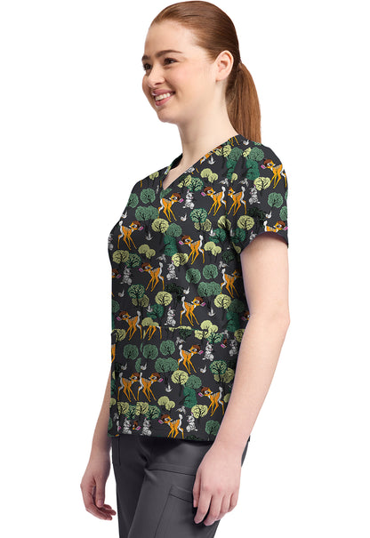 Bambi Tooniforms Licensed Disney V Neck Scrub Top TF796 BAFT