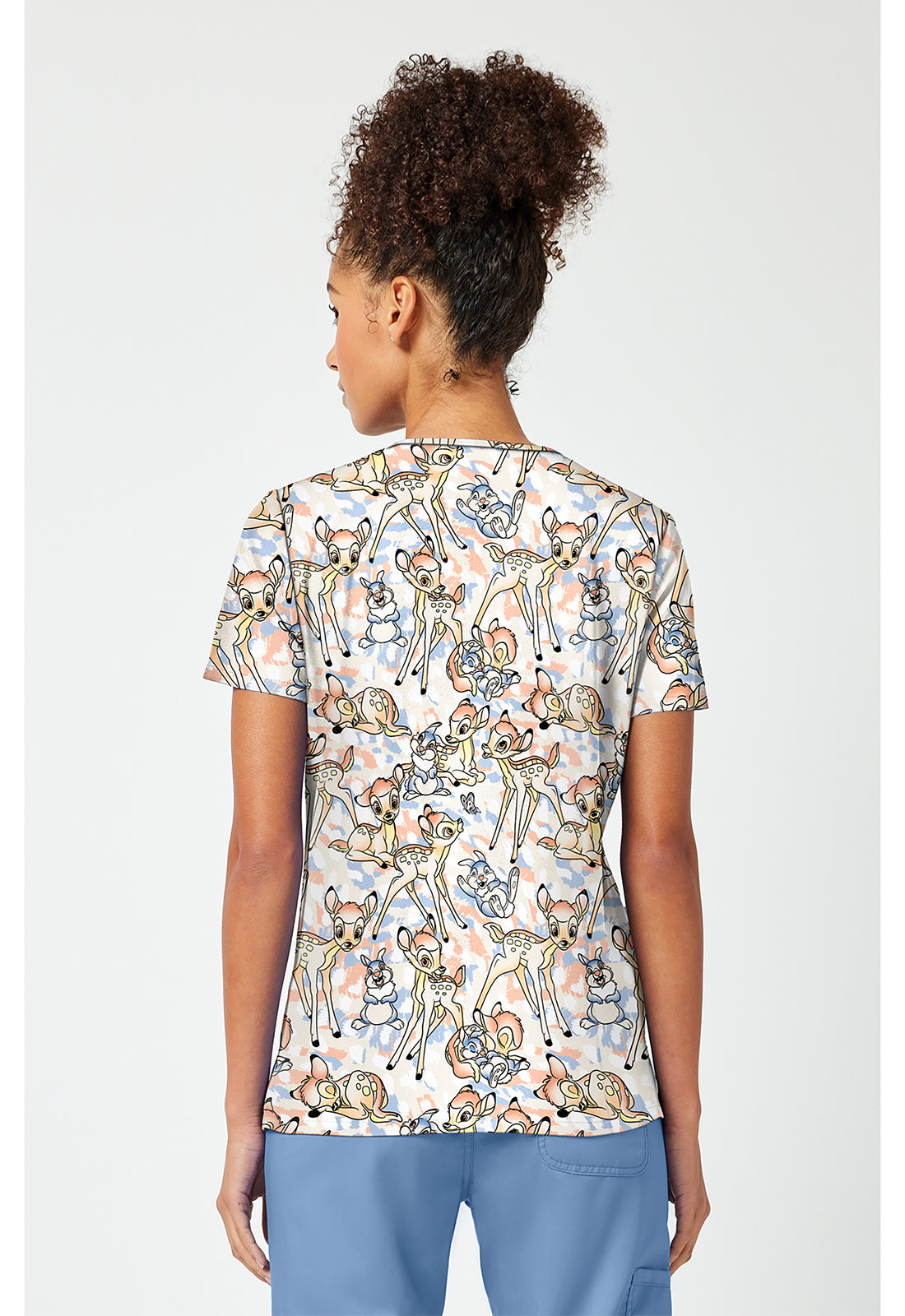 Bambi Tooniforms Licensed Disney V Neck Scrub Top TF796 BAOM