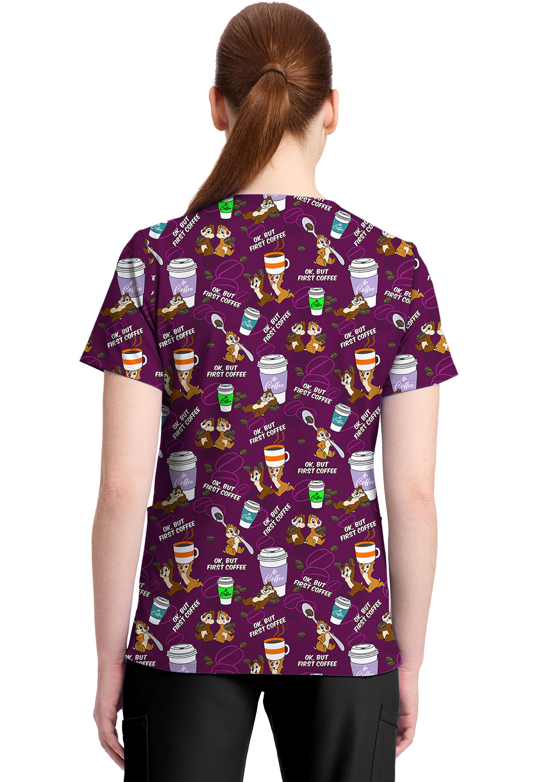 Chip N Dale Tooniforms Licensed Disney V Neck Scrub Top TF796 CDBC