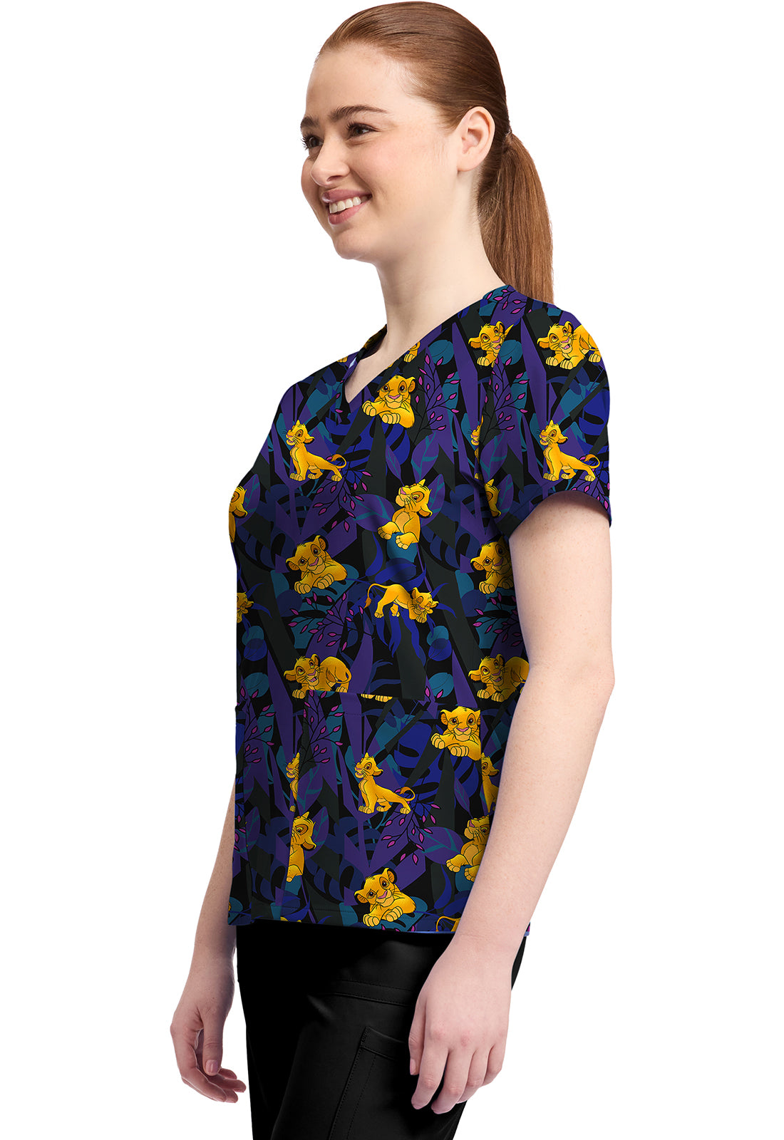 Lion King Simba Licensed Disney V Neck Scrub Top TF796 LKLN