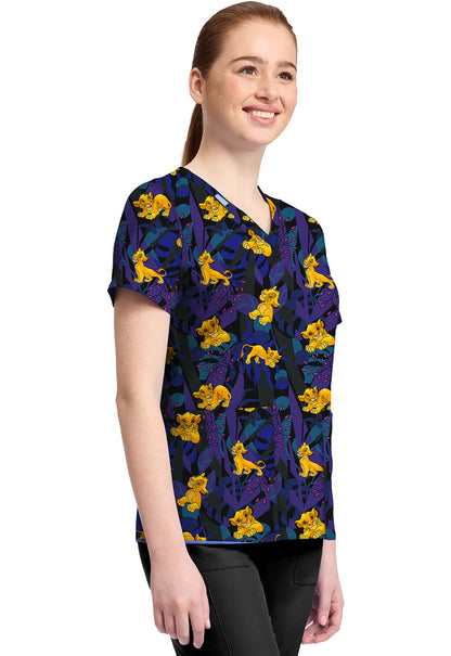 Lion King Simba Licensed Disney V Neck Scrub Top TF796 LKLN