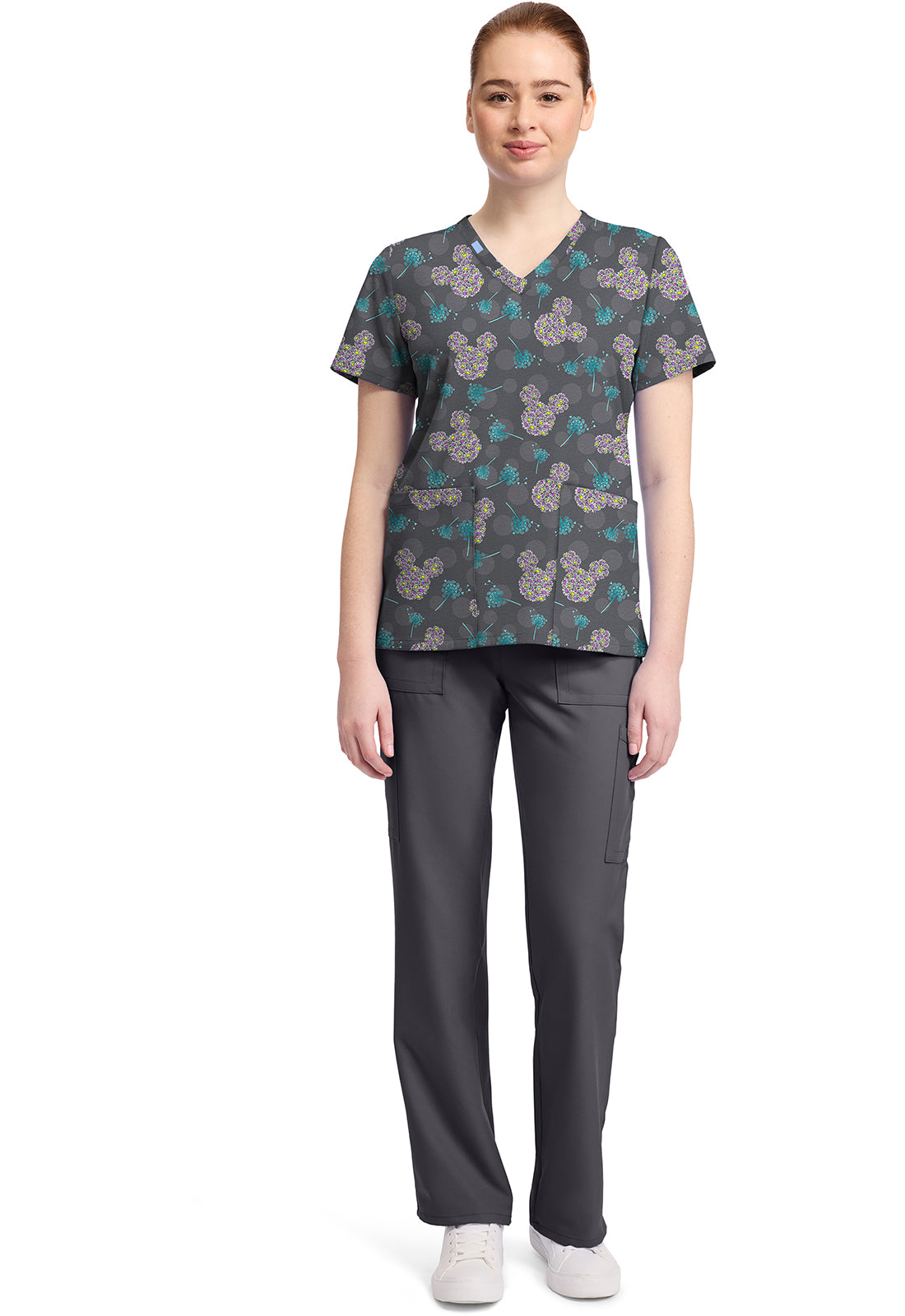 Mickey Mouse Licensed Disney V Neck Scrub Top TF796 MKYX