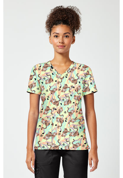 Tigger Tooniforms Disney Winnie The Pooh V Neck Scrub Top TF796 PHWR