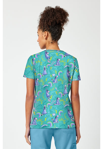 Eeyore Tooniforms Licensed Disney Winnie The Pooh V Neck Scrub Top TF796 PHZR