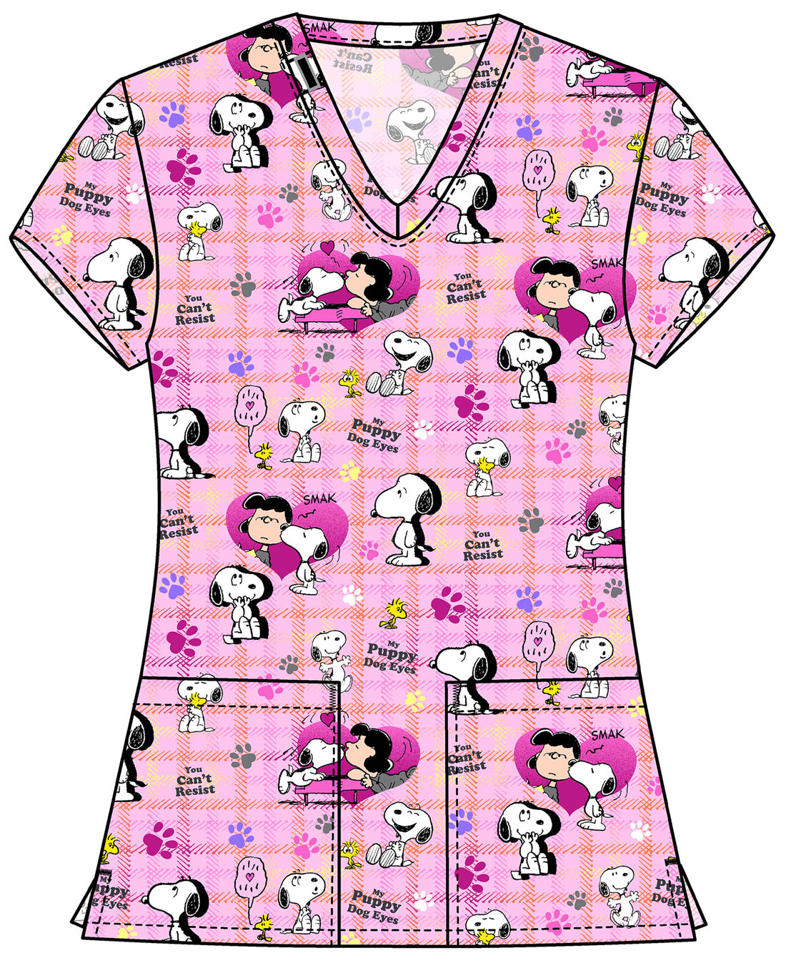 Snoopy Tooniforms Licensed Peanuts V Neck Scrub Top TF796 PNPE