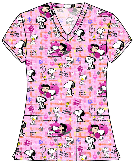 Snoopy Tooniforms Licensed Peanuts V Neck Scrub Top TF796 PNPE