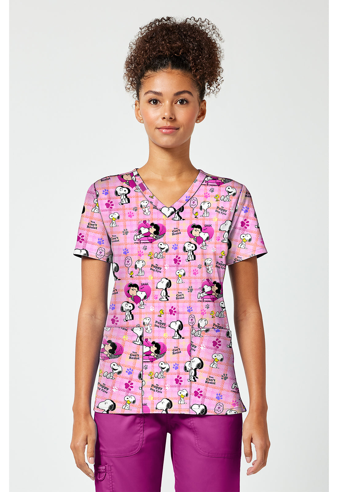 Snoopy Tooniforms Licensed Peanuts V Neck Scrub Top TF796 PNPE