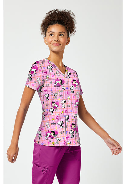 Snoopy Tooniforms Licensed Peanuts V Neck Scrub Top TF796 PNPE