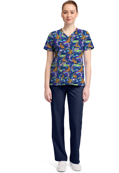 Scooby Doo Tooniforms Licensed V Neck Scrub Top TF796 SDMY