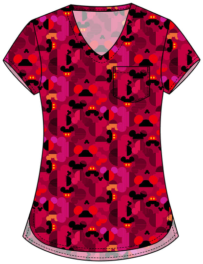 Mickey Mouse Tooniforms Licensed Disney V Neck Scrub Top TF797 MKXG