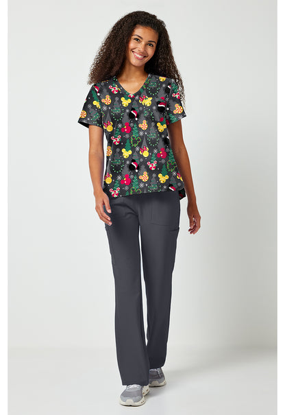 Mickey Mouse Tooniforms Disney Christmas V Neck Scrub Top TF797 MKYJ