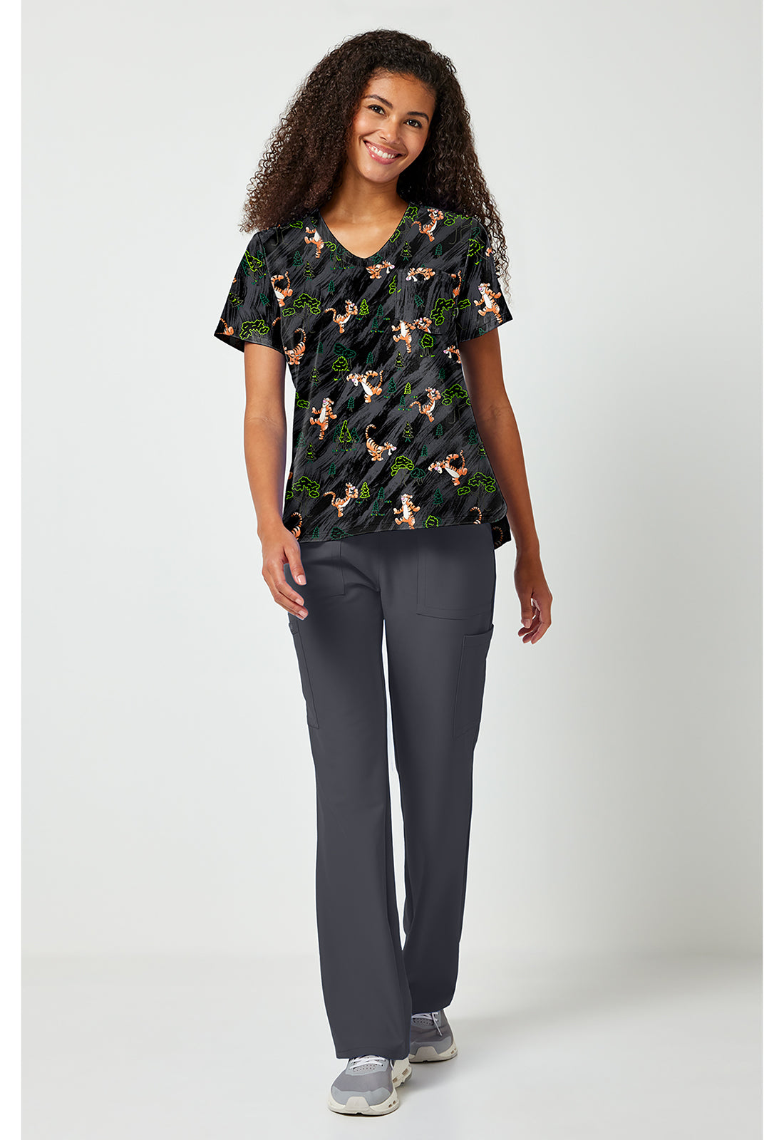 Tigger Tooniforms Licensed Disney Winnie The Pooh V Neck Scrub Top TF797 PHZF