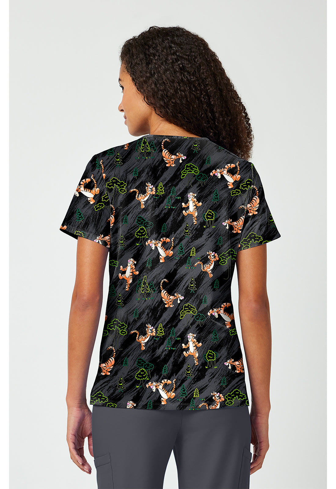 Tigger Tooniforms Licensed Disney Winnie The Pooh V Neck Scrub Top TF797 PHZF