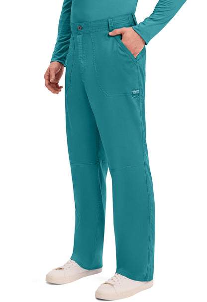 Pantalón Cherokee WW Revolution Scrub para hombre, con bragueta delantera, WW140, en negro, azul marino y peltre