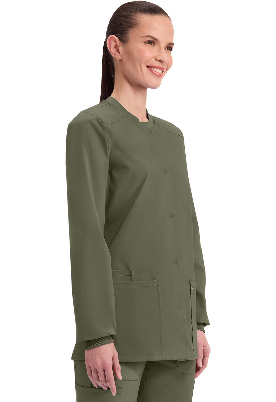 Cherokee WW Professionals Scrubs Snap Front Jacket WW340