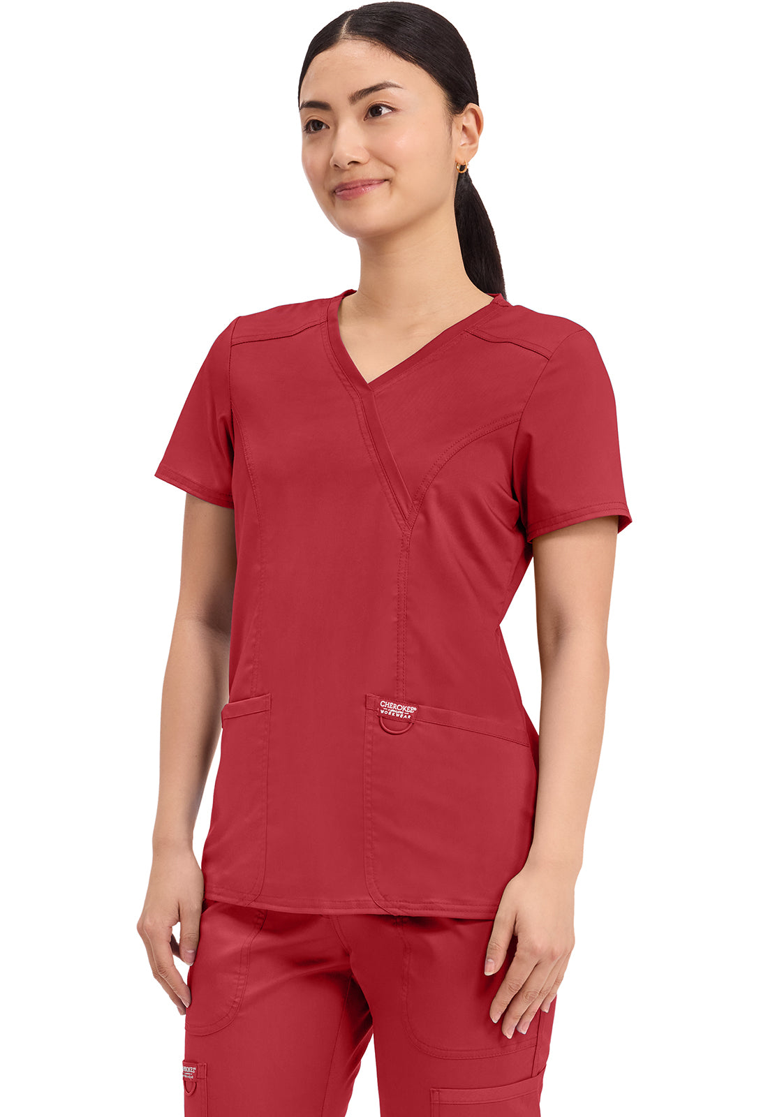 Cherokee WW Revolution Scrubs Mock Wrap Top WW610
