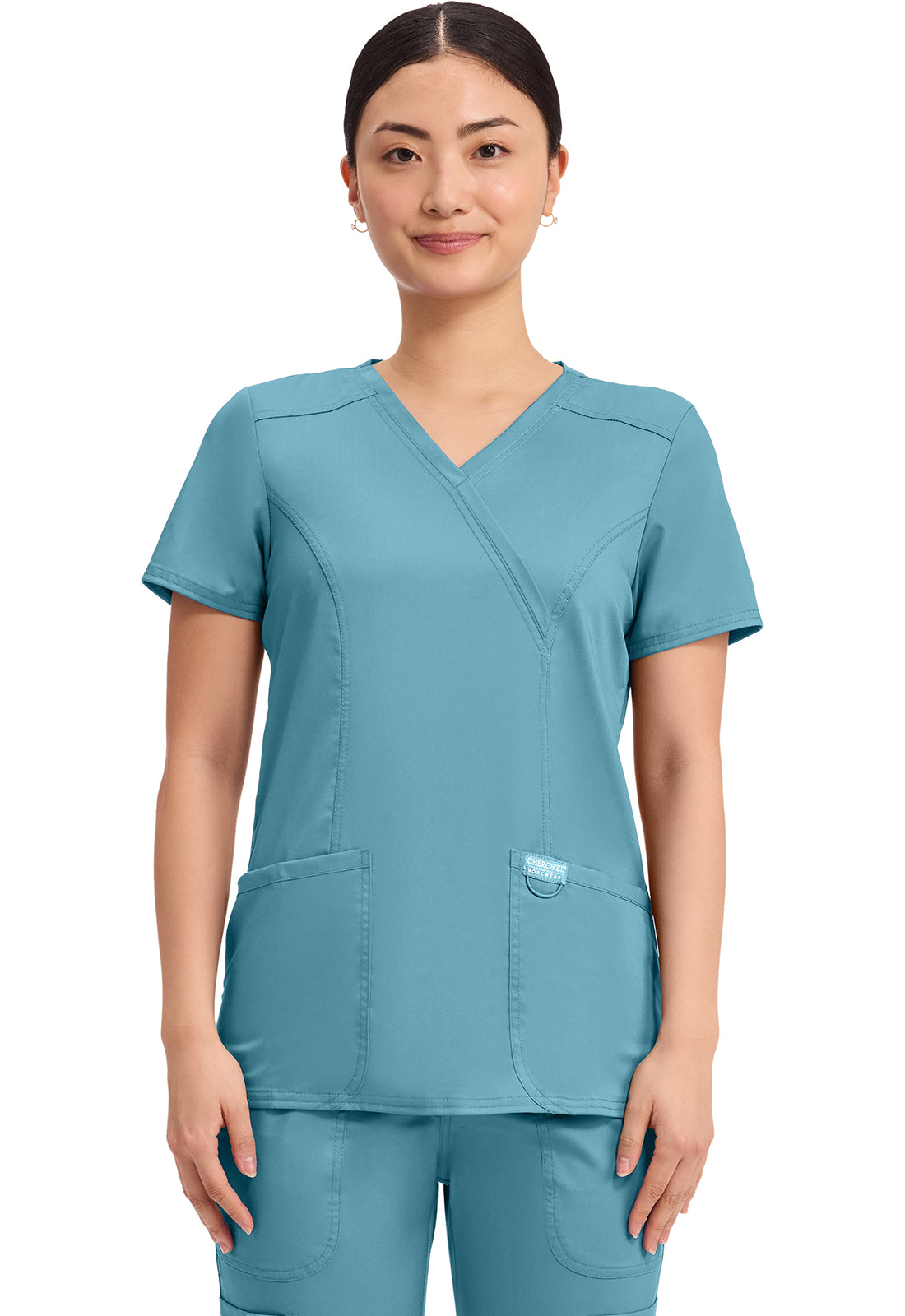 Cherokee WW Revolution Scrubs Mock Wrap Top WW610