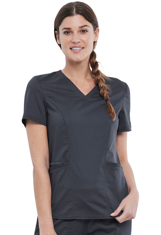 Cherokee WW Revolution Scrubs Petite V Neck Top WW612P