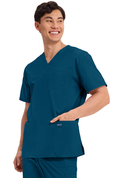 Cherokee WW Professionals Men's V Neck Top WW695 Black, Caribbean, Ciel, Navy, Pewter, Royal