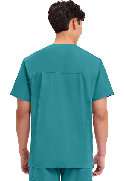 Cherokee WW Professionals Men's V Neck Top WW695 Galaxy, Grey, Hunter, Olive, Red, Teal, White, WIne