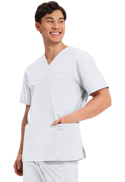 Cherokee WW Professionals Men's V Neck Top WW695 Galaxy, Grey, Hunter, Olive, Red, Teal, White, WIne