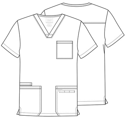 Cherokee WW Professionals Men's V Neck Top WW695 Galaxy, Grey, Hunter, Olive, Red, Teal, White, WIne