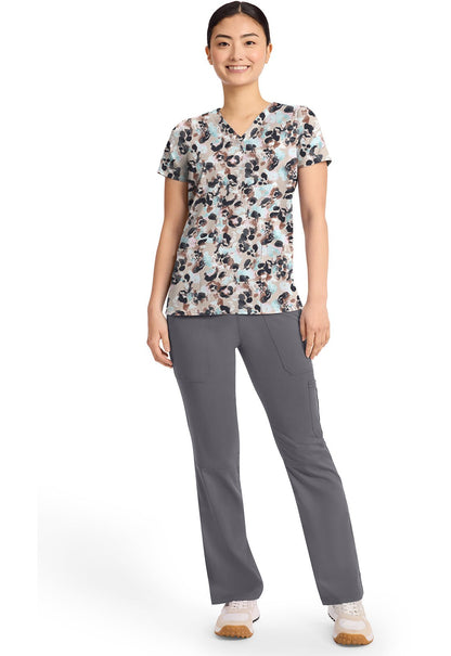 Abstract Cheetah Healing Hands Amanda Print Scrub V Neck Top 2266 ABCA - Scrubs Select