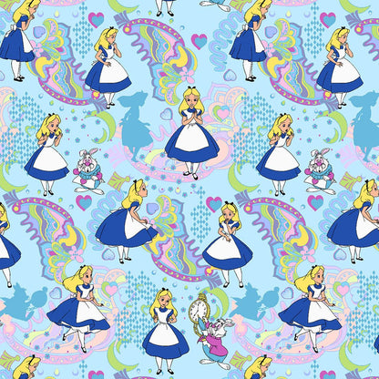 Alice In Wonderland Tooniforms Licensed Disney V Neck Scrub Top TF796 ALDL - Scrubs Select