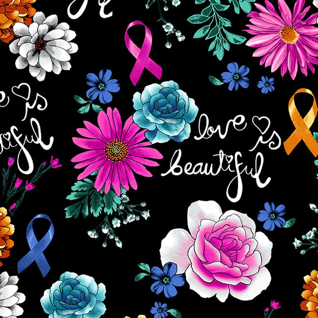 All Awareness Cherokee Print Mock Wrap Scrub Top CK614 LVBA - Scrubs Select