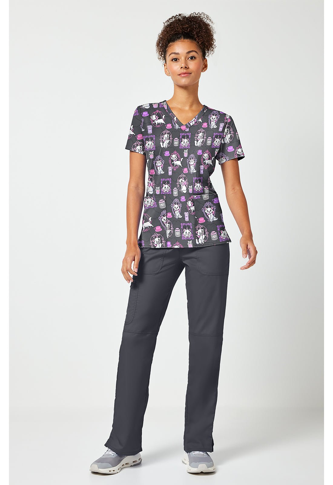 Aristocats Tooniforms Licensed Disney V Neck Scrub Top TF796 ACCC - Scrubs Select