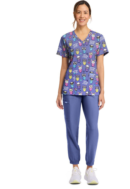 Baby Burritos Cherokee Print V Neck Scrub Top CK856 BYBU - Scrubs Select
