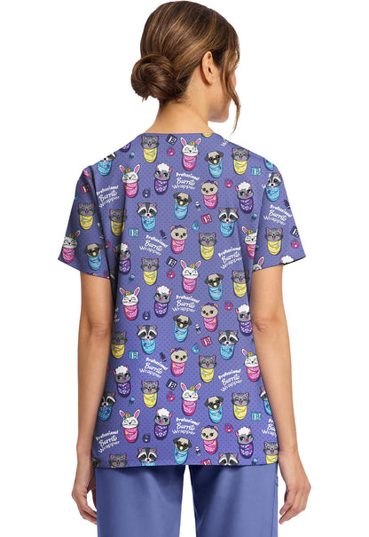 Baby Burritos Cherokee Print V Neck Scrub Top CK856 BYBU - Scrubs Select