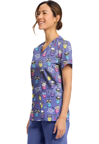 Baby Burritos Cherokee Print V Neck Scrub Top CK856 BYBU - Scrubs Select
