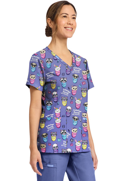 Baby Burritos Cherokee Print V Neck Scrub Top CK856 BYBU - Scrubs Select