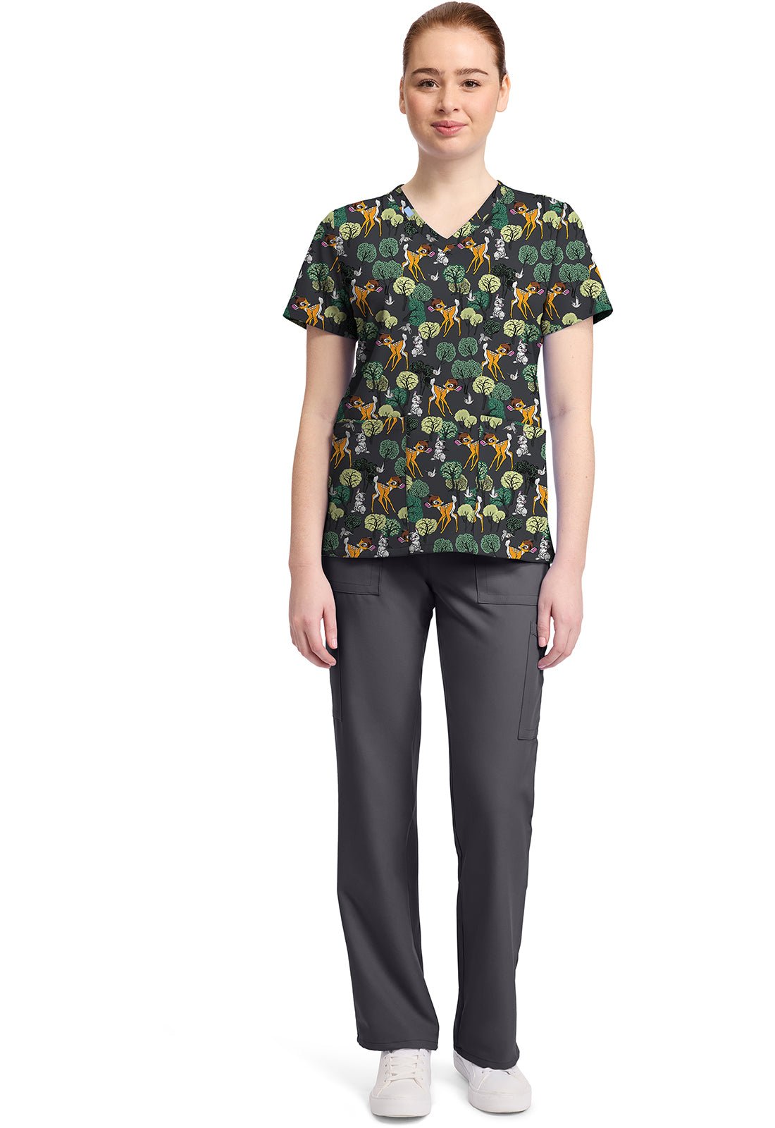 Bambi Tooniforms Licensed Disney V Neck Scrub Top TF796 BAFT - Scrubs Select