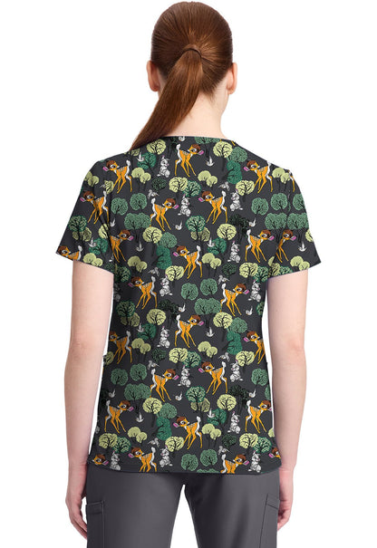 Bambi Tooniforms Licensed Disney V Neck Scrub Top TF796 BAFT - Scrubs Select