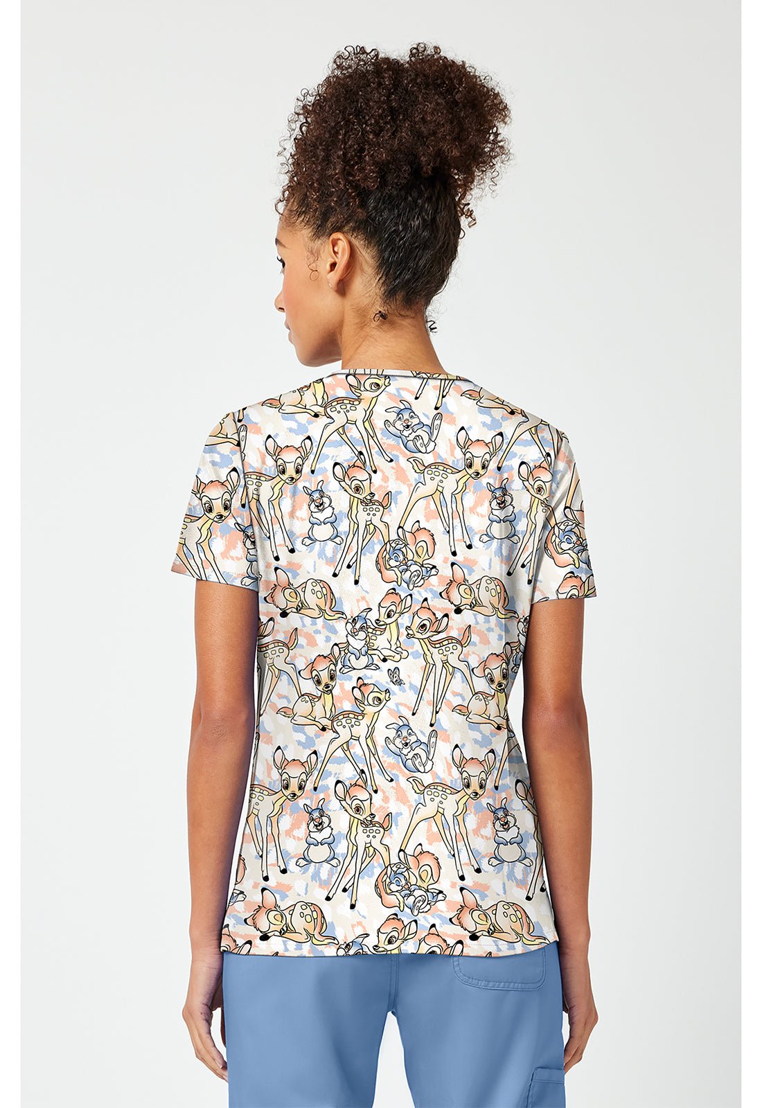 Bambi Tooniforms Licensed Disney V Neck Scrub Top TF796 BAOM - Scrubs Select
