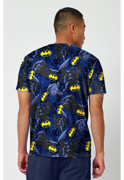 Batman Cherokee Tooniforms DC Men's V Neck Scrub Top TF788 DMGU - Scrubs Select