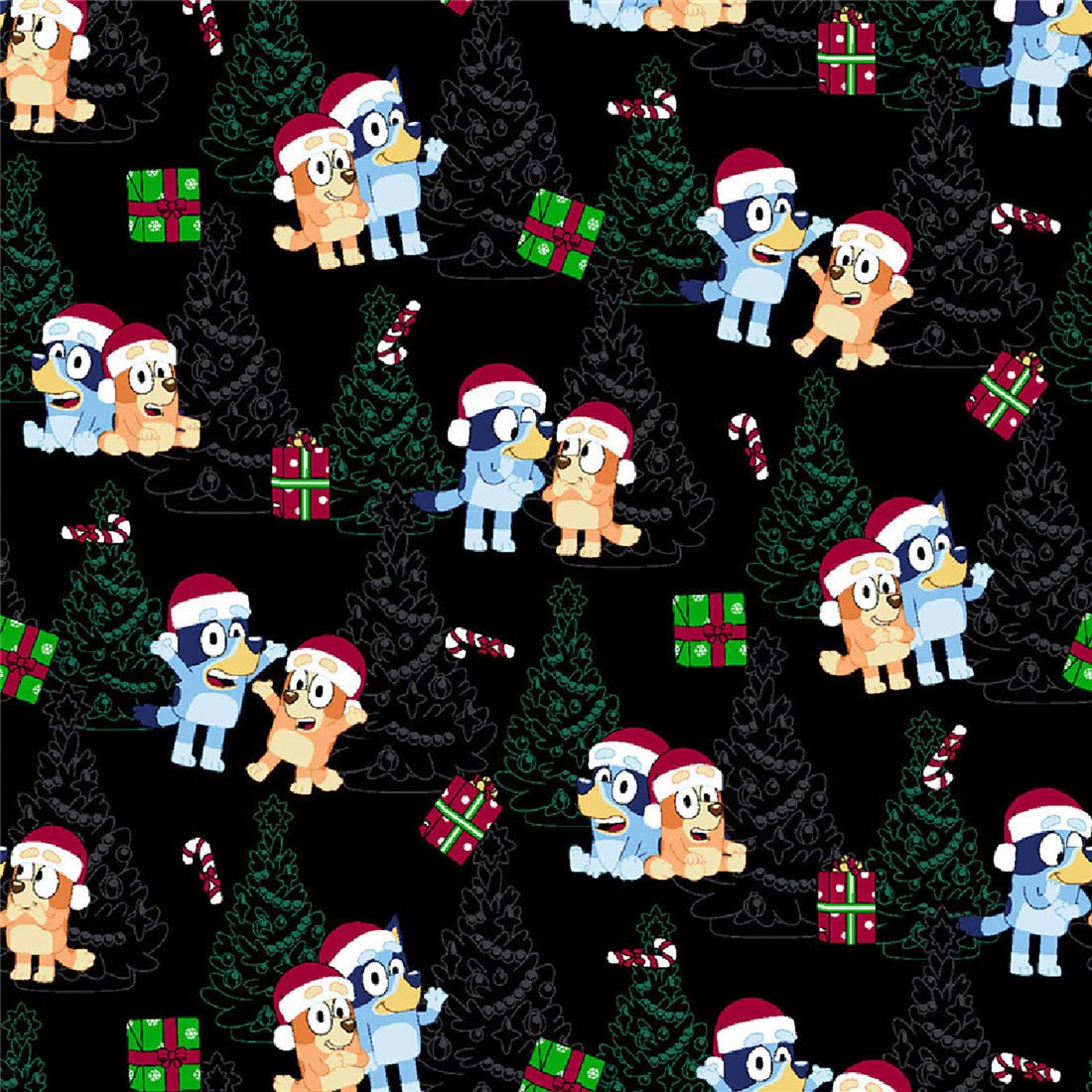 Bluey Tooniforms Licensed Christmas V Neck Scrub Top TF796 BYSA - Scrubs Select