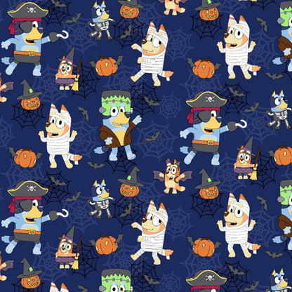 Bluey Tooniforms Licensed Halloween V Neck Scrub Top TF795 BYPP - Scrubs Select