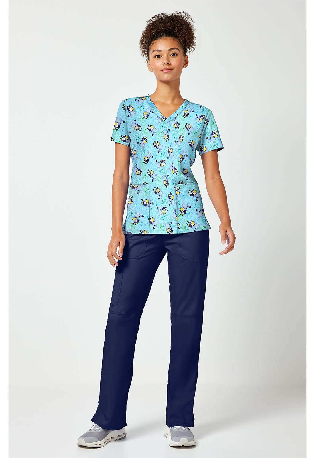 Bluey Tooniforms Licensed V Neck Scrub Top TF796 BYSP - Scrubs Select